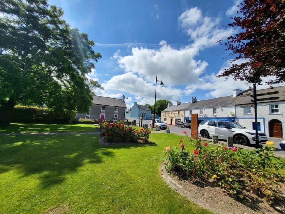 a yard in a residential neighbourhood with flowers at Mounvaud Lodge in Stradbally