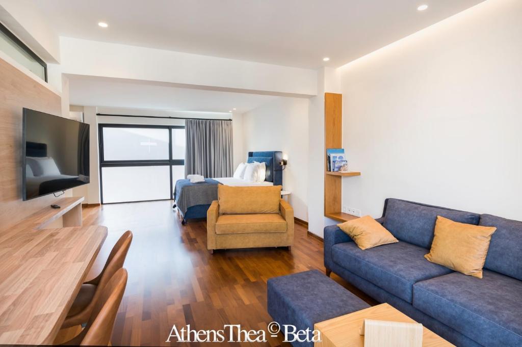 A seating area at AthensThea Beta Luxury Penthouse Apt in Omonia
