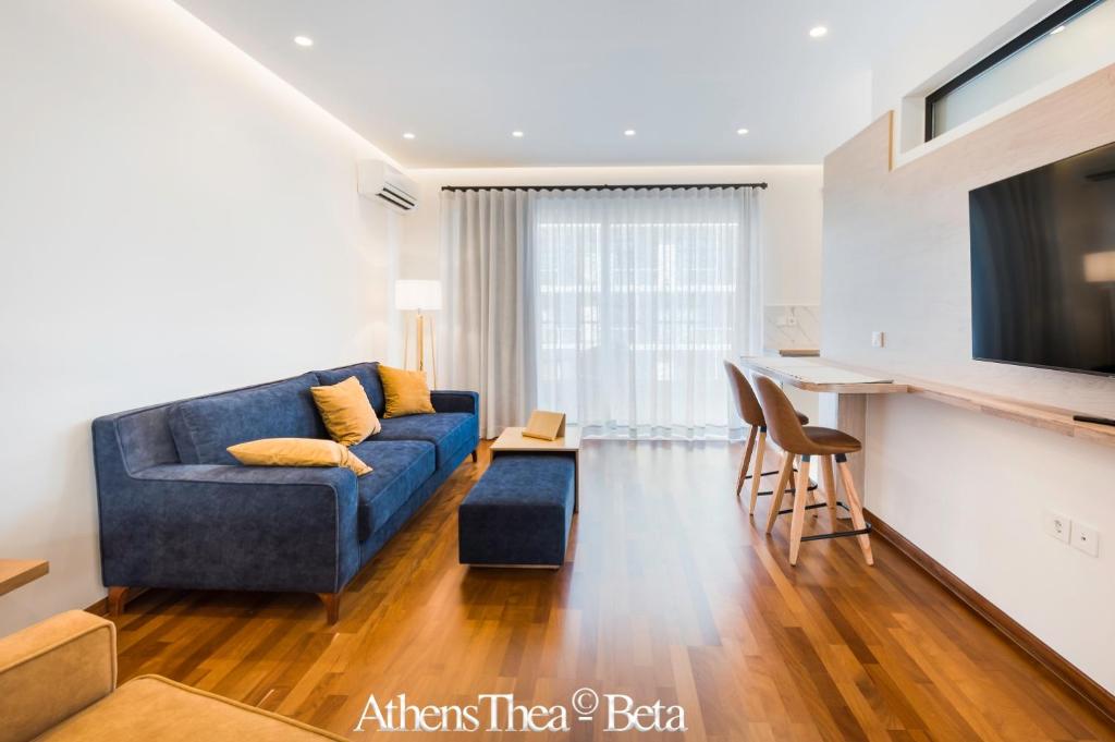A seating area at AthensThea Beta Luxury Penthouse Apt in Omonia
