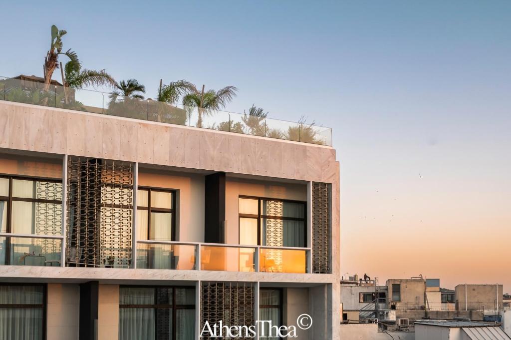 A balcony or terrace at AthensThea Beta Luxury Penthouse Apt in Omonia