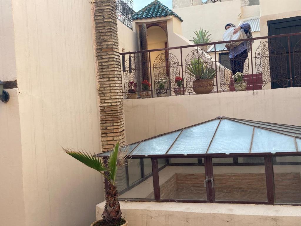 Balkón nebo terasa v ubytování Riad Felloussia