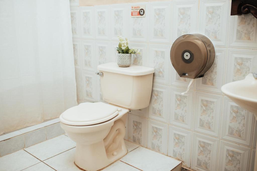 Koupelna v ubytování Hotel Condesa