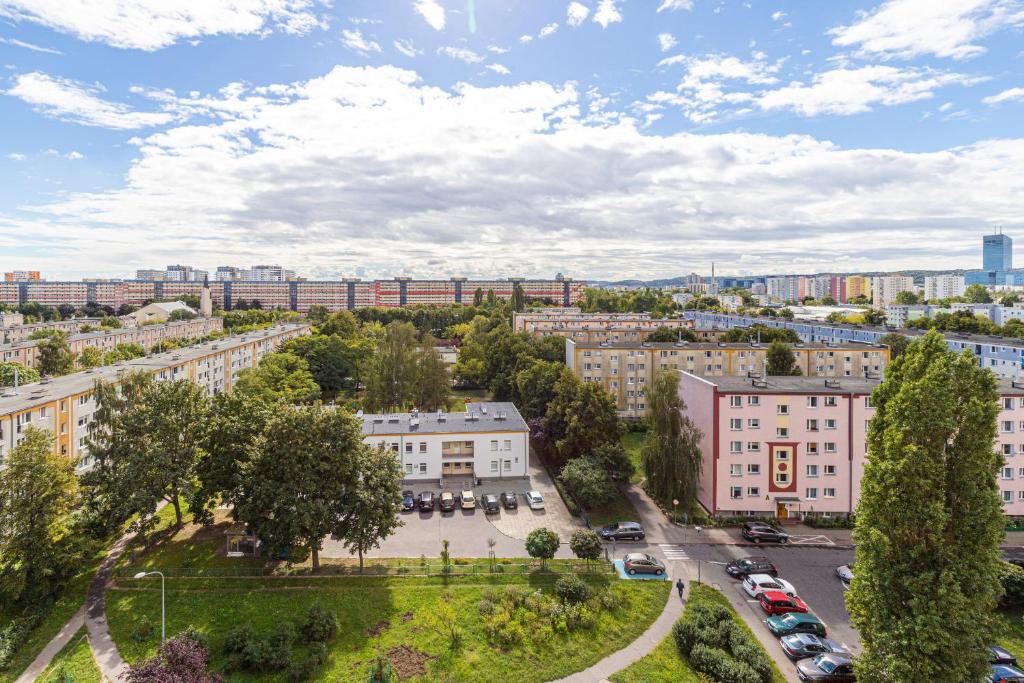 Výhľad na mesto Gdansk alebo výhľad na mesto priamo z apartmánu