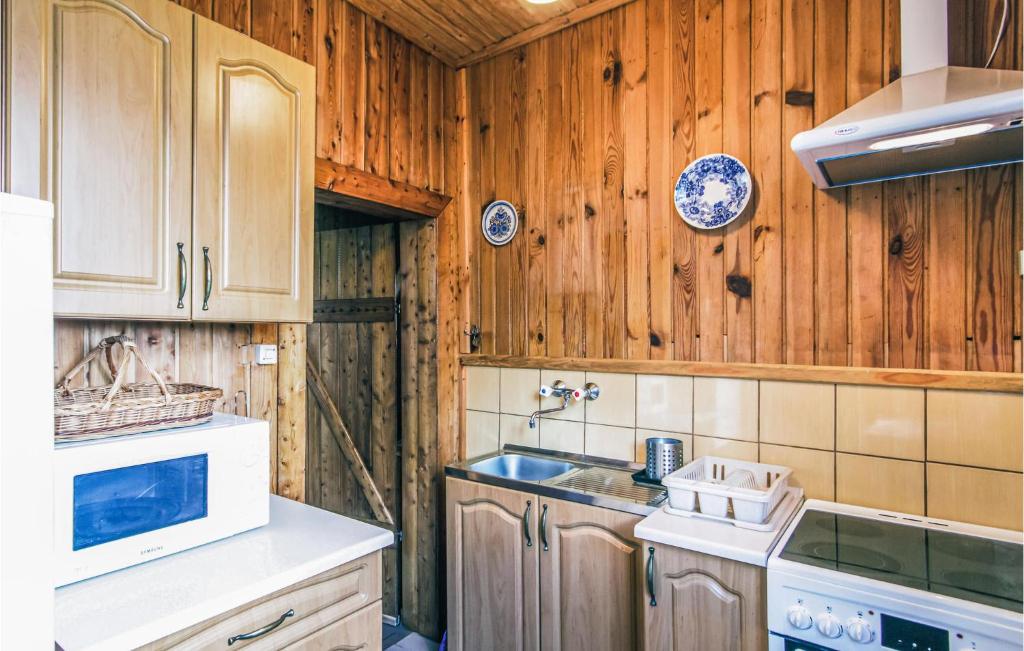 Kuchyňa alebo kuchynka v ubytovaní Holiday Home Mragowo Czerwonki