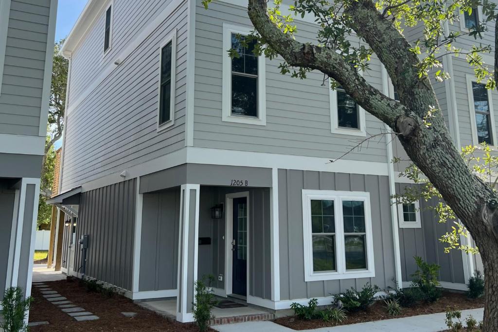 a home with a gray house at Beaufort Villas #B in Beaufort