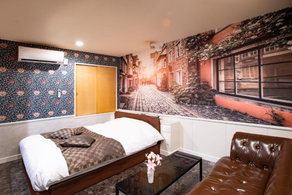 Postel nebo postele na pokoji v ubytování Hotel Apricot (Adult Only)