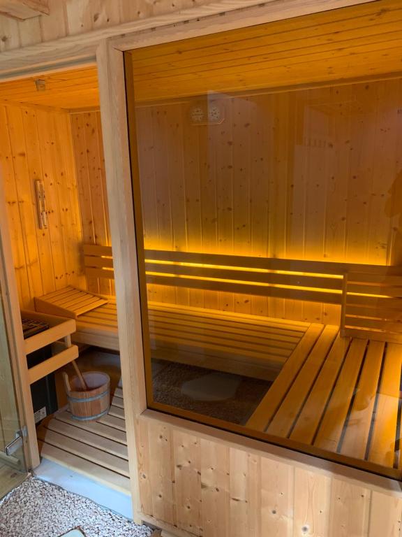 an inside view of a sauna at Authenticité et Sérénité in Obernai