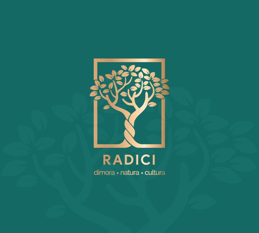 logo z drzewem w środku w obiekcie Radici Dimora natura cultura w mieście Campagnola