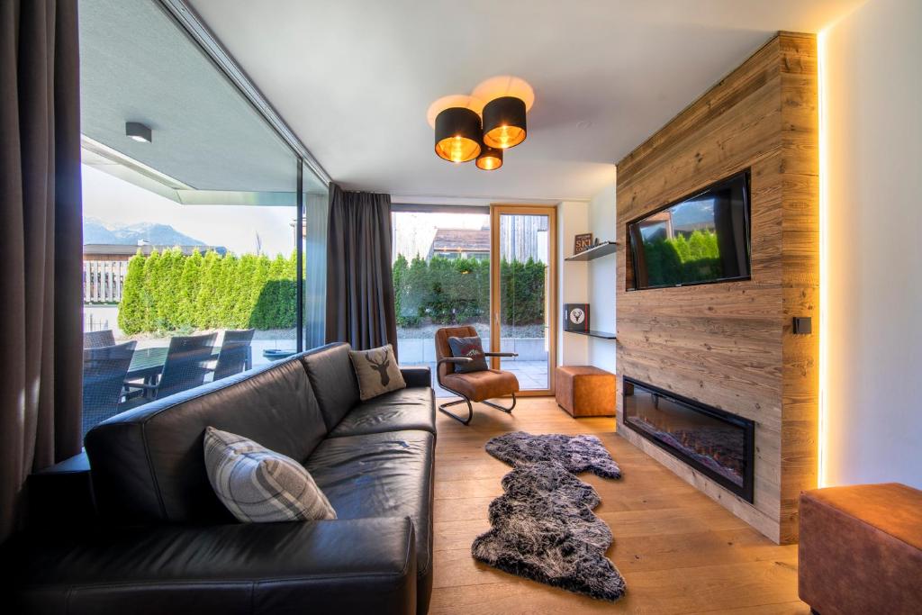 Posedenie v ubytovaní FamilienWohnung Wildspitze am Sonnenhang