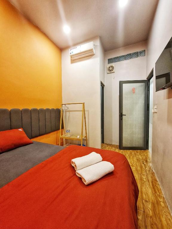 Postel nebo postele na pokoji v ubytování WELKOM INN