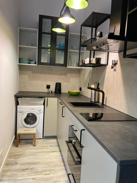 Kuchyňa alebo kuchynka v ubytovaní Apartment Ida, Kazimierz center