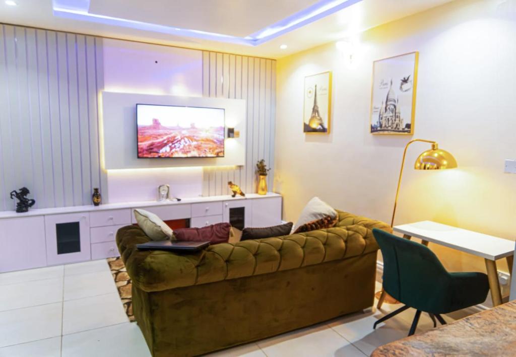 Posezení v ubytování The Panache Luxury Apartment