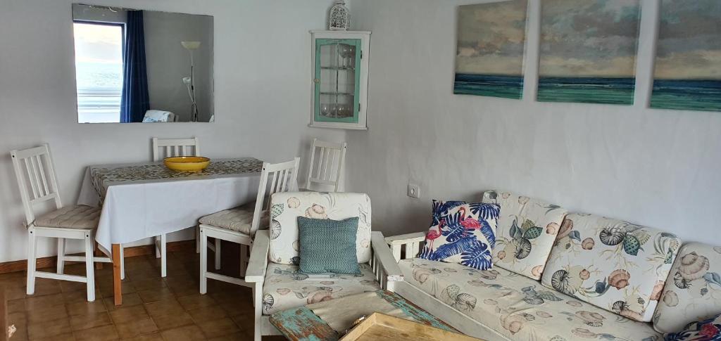 A seating area at Seaview Risco de Famara 1