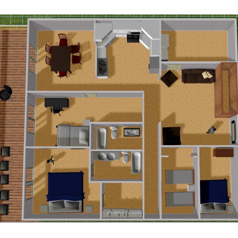 Půdorys ubytování Newly Remodeled spacious units, minutes from mountains, inlet, downtown and airport