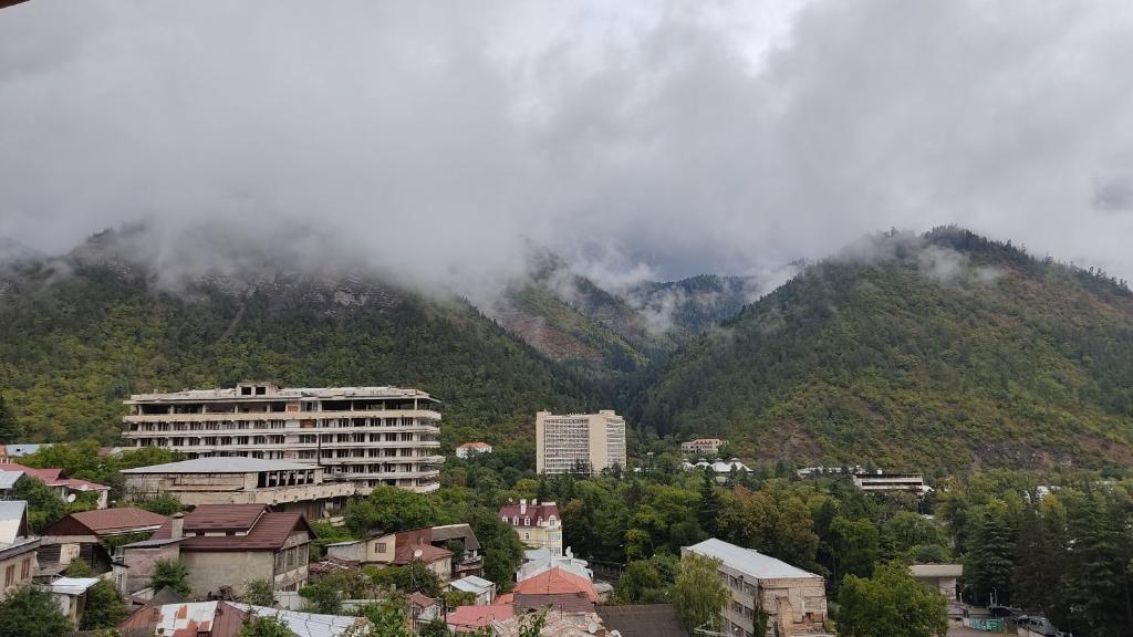 Vista general d'una muntanya o vistes d'una muntanya des de l'hostal o pensió