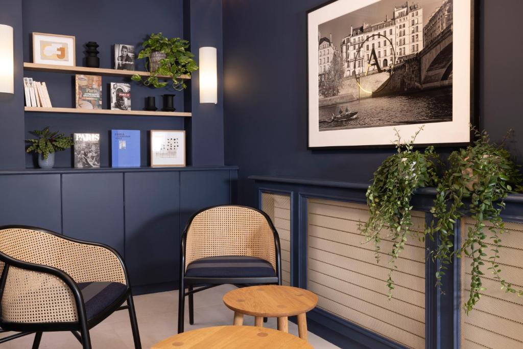 Posezení v ubytování Hotel Abbatial Saint Germain