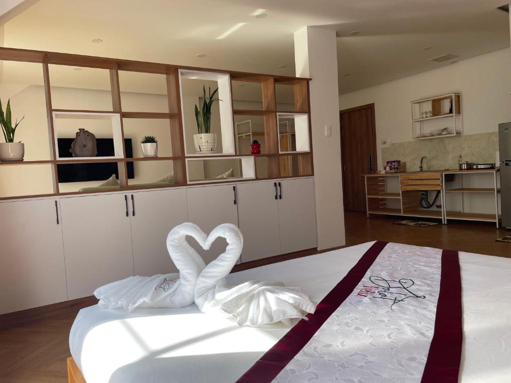 Postel nebo postele na pokoji v ubytování Feliz Dalat Homestay