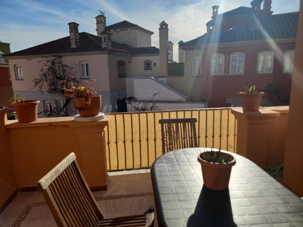 A balcony or terrace at Magnífico piso en la playa