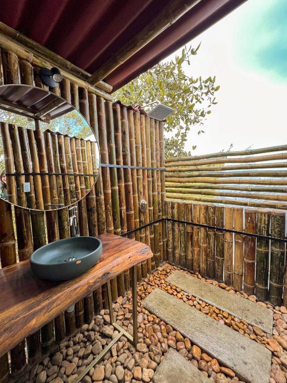 Balkón nebo terasa v ubytování Solana Glamping