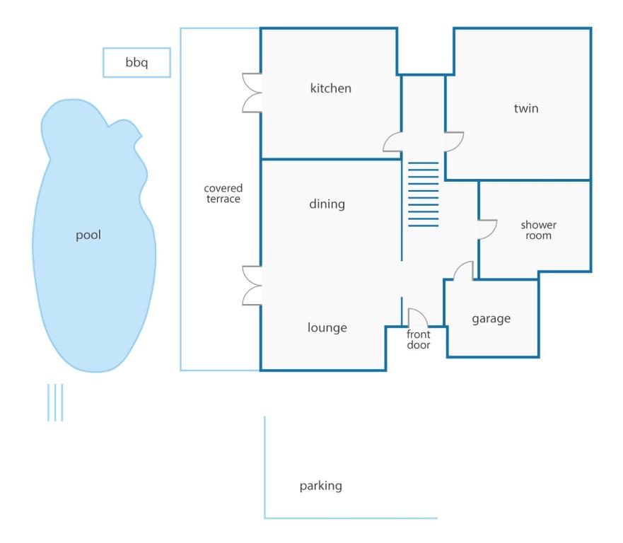 Půdorys ubytování Villa Gabriel Son Parc by Villa Plus