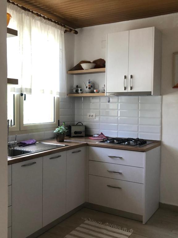 Kuchyň nebo kuchyňský kout v ubytování Olive house.