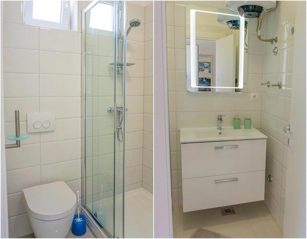 Koupelna v ubytování Apartment Jadran Baška