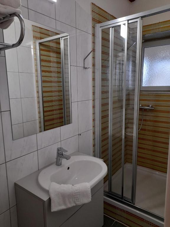 Koupelna v ubytování Apartment´s Marchtrenk