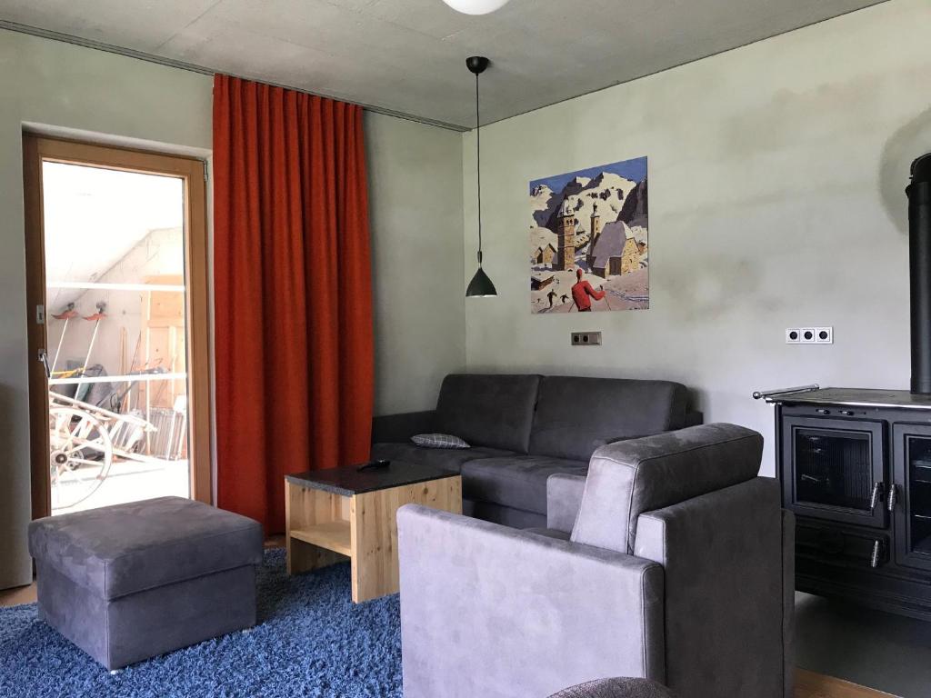 Predel za sedenje v nastanitvi Kieferhof