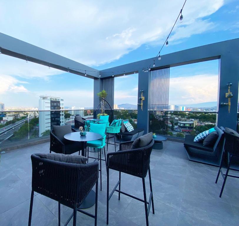 Balkón nebo terasa v ubytování Becquer Hotel Guadalajara