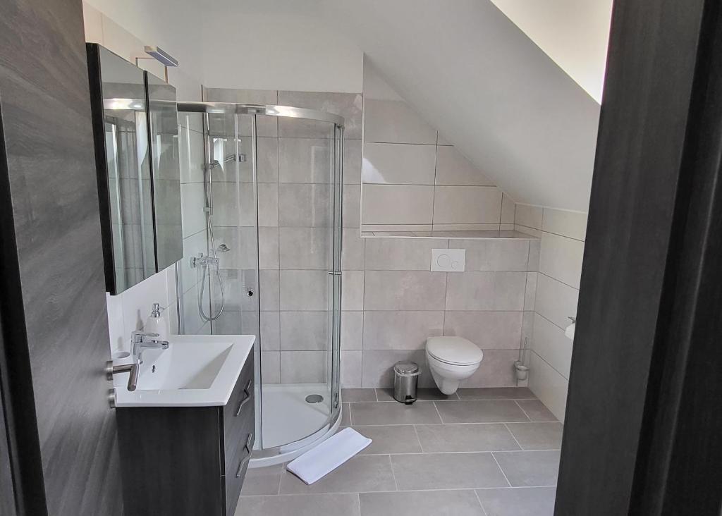 Koupelna v ubytování Dotis Apartman Tata