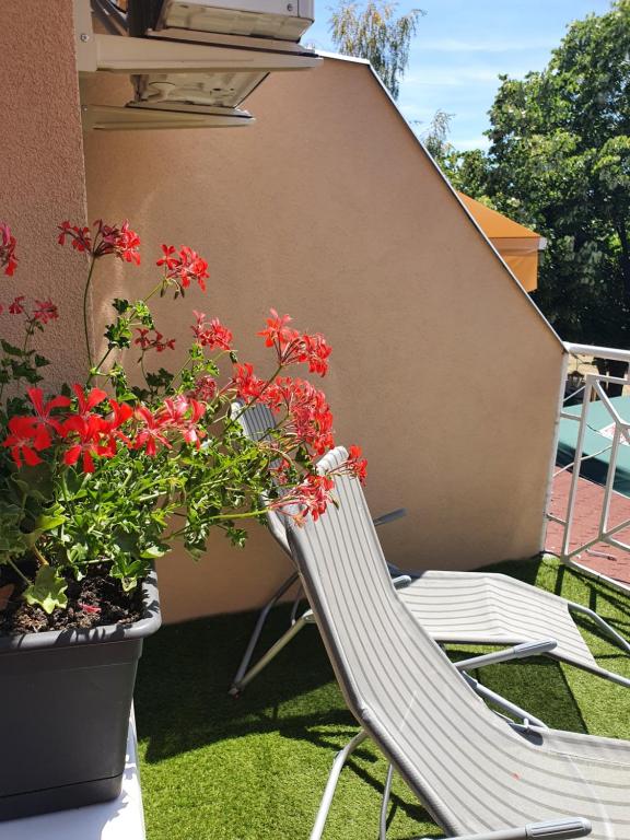 Vonkajšia záhrada v ubytovaní Laguna apartman Bogács