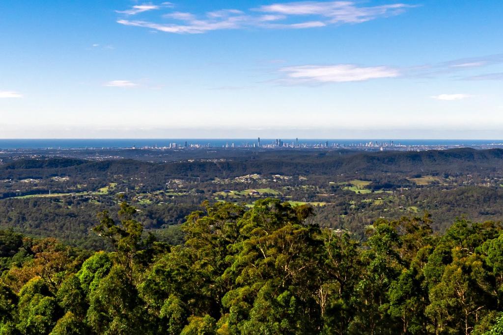 a view of the city from the top at Beautiful Home with Breath-taking Views Mt Tamborine in Eagle Heights