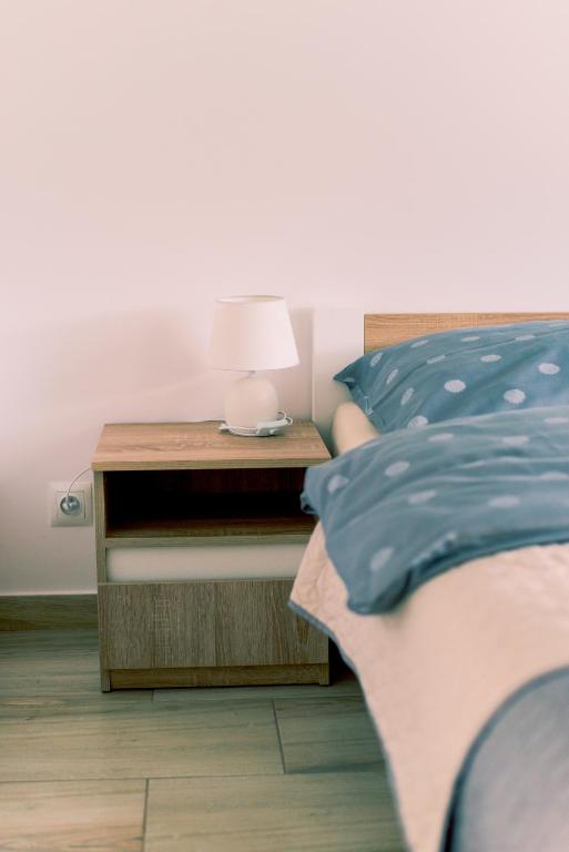 Posteľ alebo postele v izbe v ubytovaní Między ciszą a ciszą - domki całoroczne