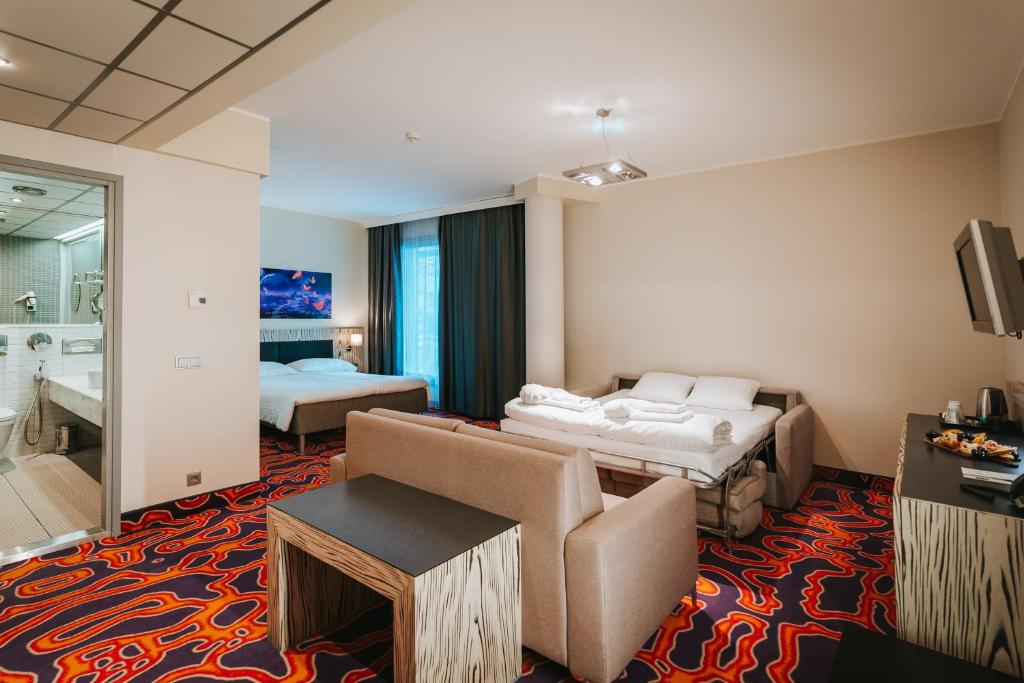Voodi või voodid majutusasutuse Tallink Spa & Conference Hotel toas