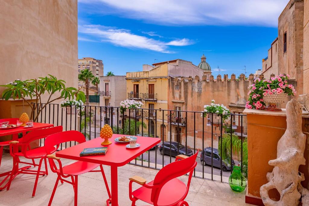 Balkón alebo terasa v ubytovaní B&B TOMMASO FAZELLO SCIACCA Residenza artistica