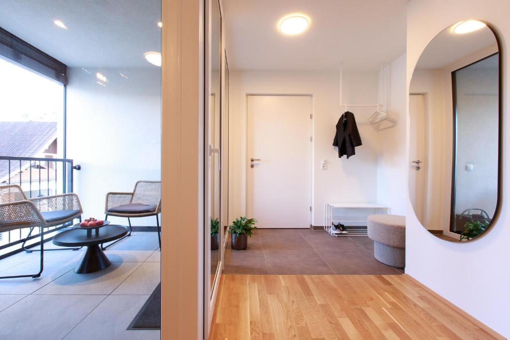 Posezení v ubytování Wohlfühlapartments in Hard