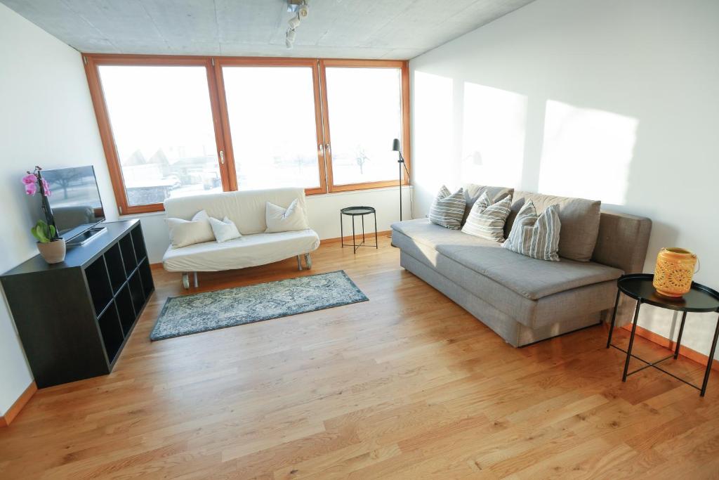 Posezení v ubytování Gartenwohnung mit 3 Schlafzimmer in Klaus