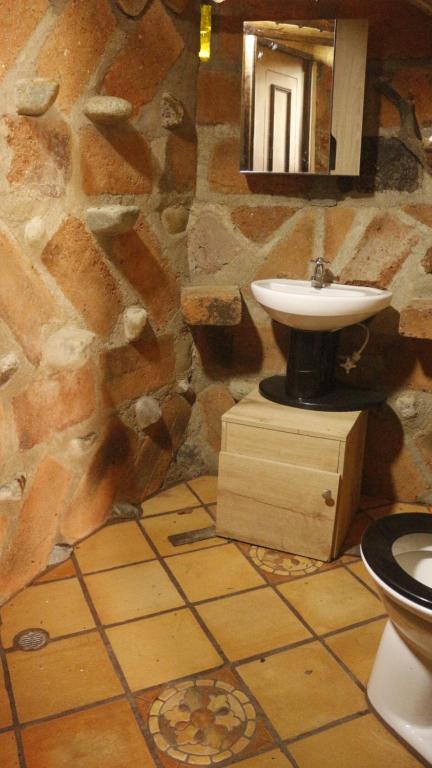 Koupelna v ubytování hospedaje rural finca cafetera La Maloka