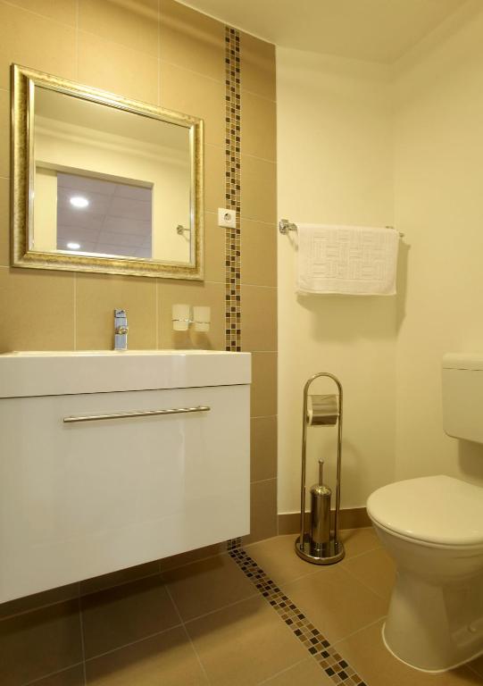Koupelna v ubytování Sós Motel