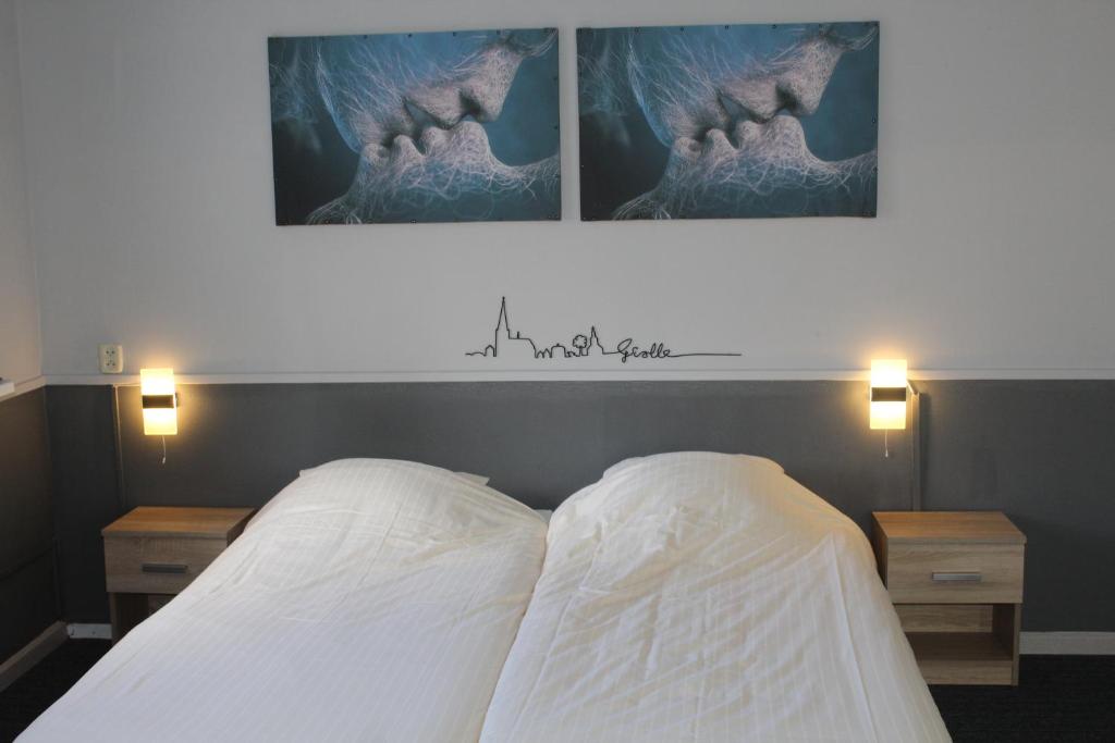 Postel nebo postele na pokoji v ubytování Hotel,cafe,biljart POT