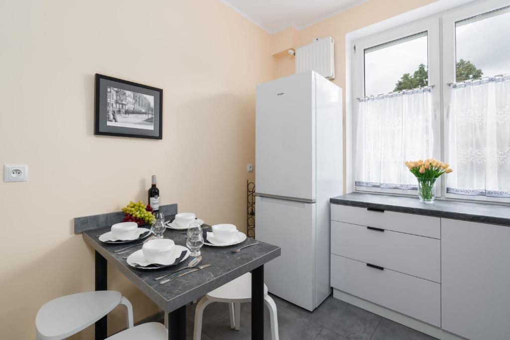 Kuchyňa alebo kuchynka v ubytovaní Kosińskiego Apartment Poznań by Noclegi Renters