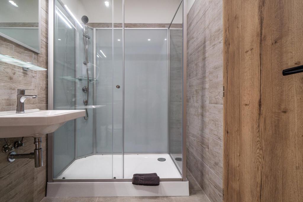 Koupelna v ubytování Apartmány U Jiříka