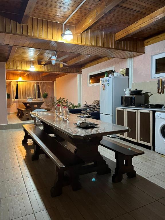 Kuchyň nebo kuchyňský kout v ubytování Guest House Yana