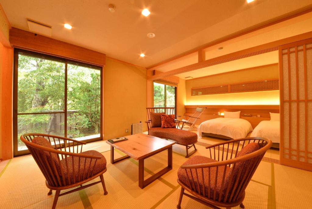 Posezení v ubytování Japanese Ryokan Seryo