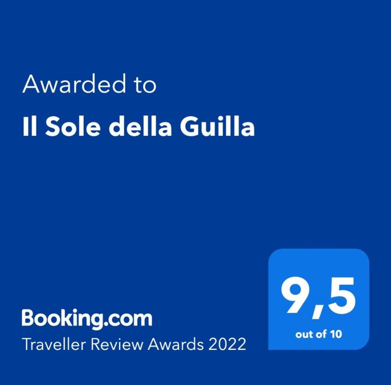 Ett certifikat, pris eller annat dokument som visas upp på Il Sole della Guilla