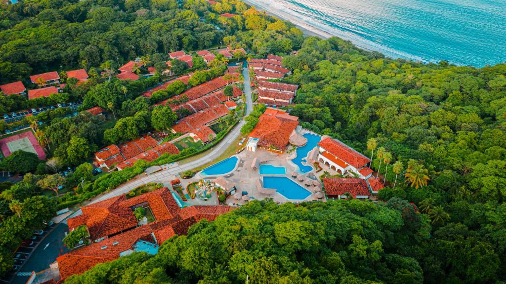 an aerial view of a house with red roofs at Condovac La Costa All Inclusive in Playa Hermosa