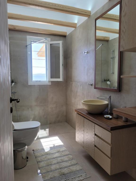 Koupelna v ubytování Polivios suites