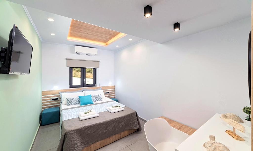 Postel nebo postele na pokoji v ubytování Stavento Luxury Villa Private Pool