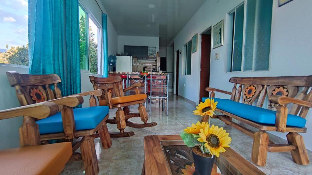 Posezení v ubytování Melgar-Tolima Casa la estrella I