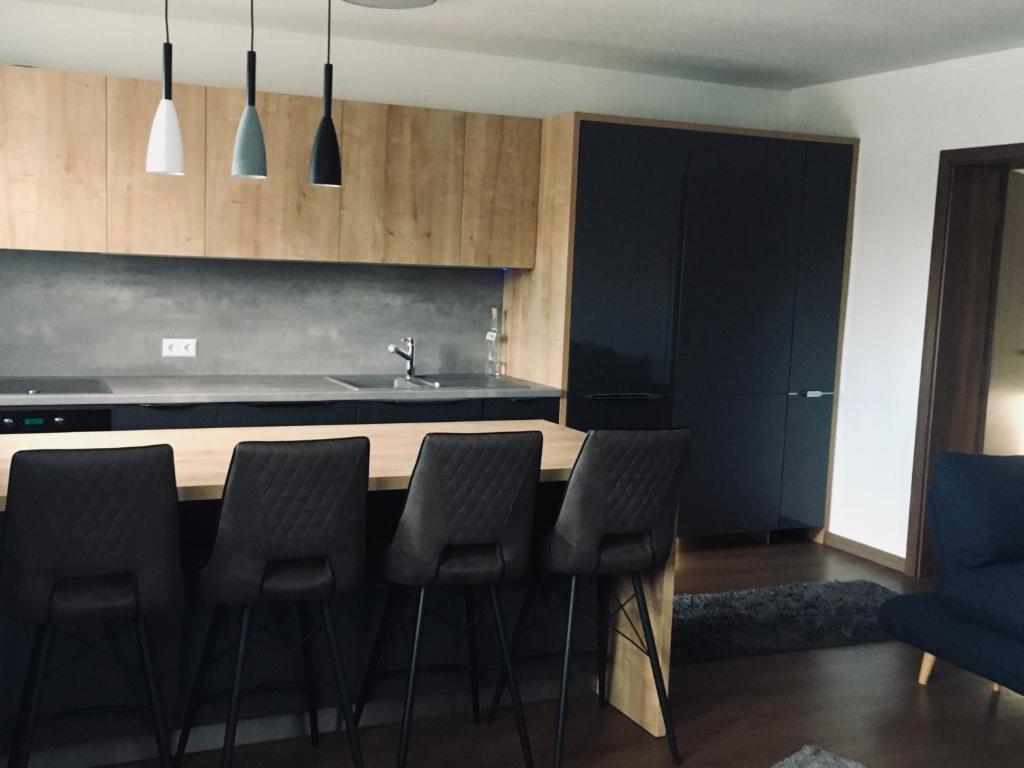 Kuchyň nebo kuchyňský kout v ubytování Ferienwohnung Berghausen